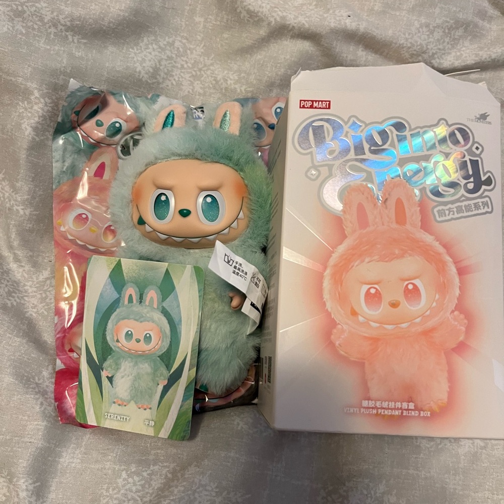 Authentic Pop Mart Big Into Energy Labubu Serenity Green Plush